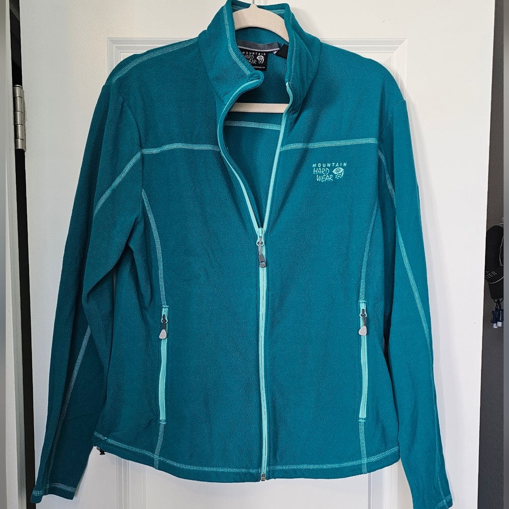 Mountain Hardwear Women’s  Bright Green Full Zip Fleece Jacket Size Small